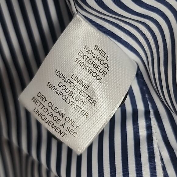 UNTUCKit Women's 100% Wool Plaid Peppa Checkered Blazer Size 14 Brown Tan - Picture 5 of 10